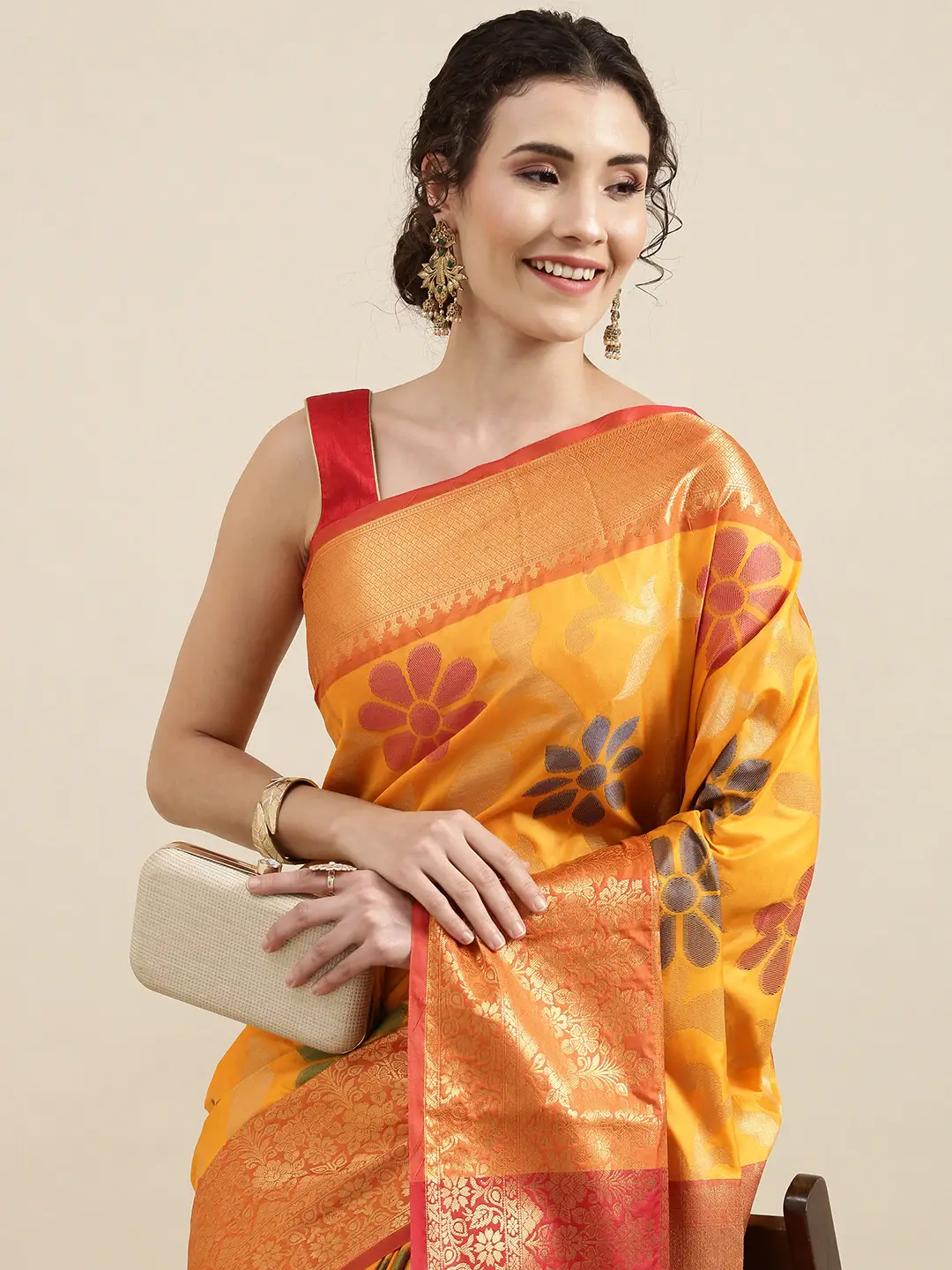 Exclusive Dharmavaram Soft Silk Festive Saree