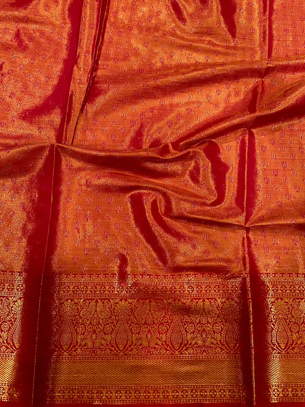 Vibrant Pink Zigzag Dharmavaram Silk Saree