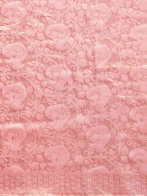 Stylish Baluchari Pink Colour Silk Saree