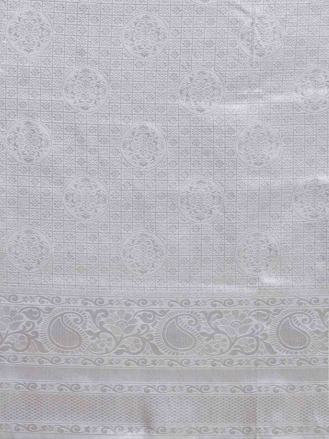 Exclusive Grey Silk Blend Woven Design Baluchari Saree