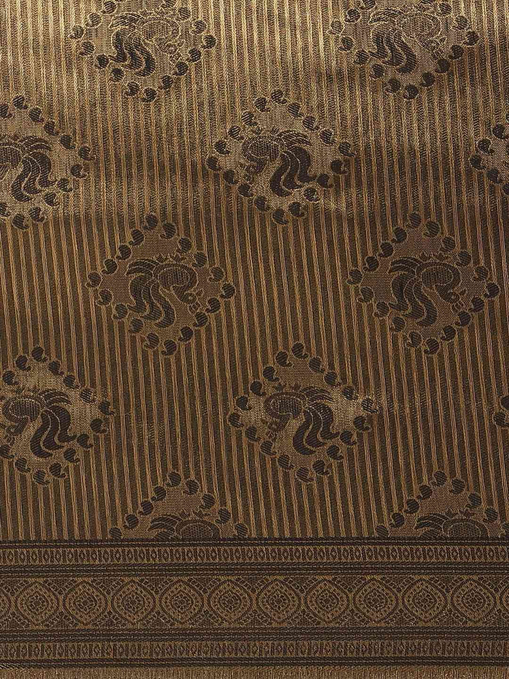 Trendy Black Zari Banarasi Saree
