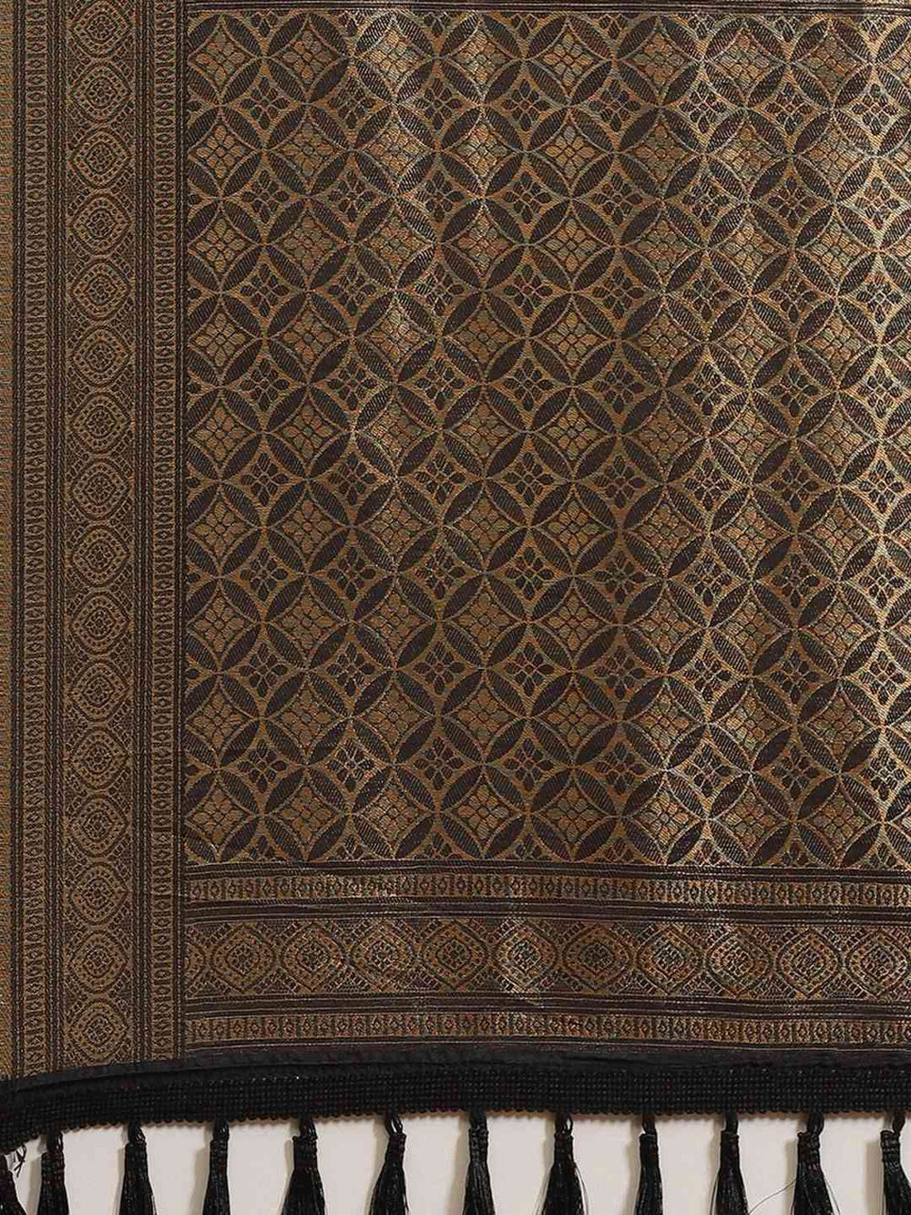 Trendy Black Zari Banarasi Saree