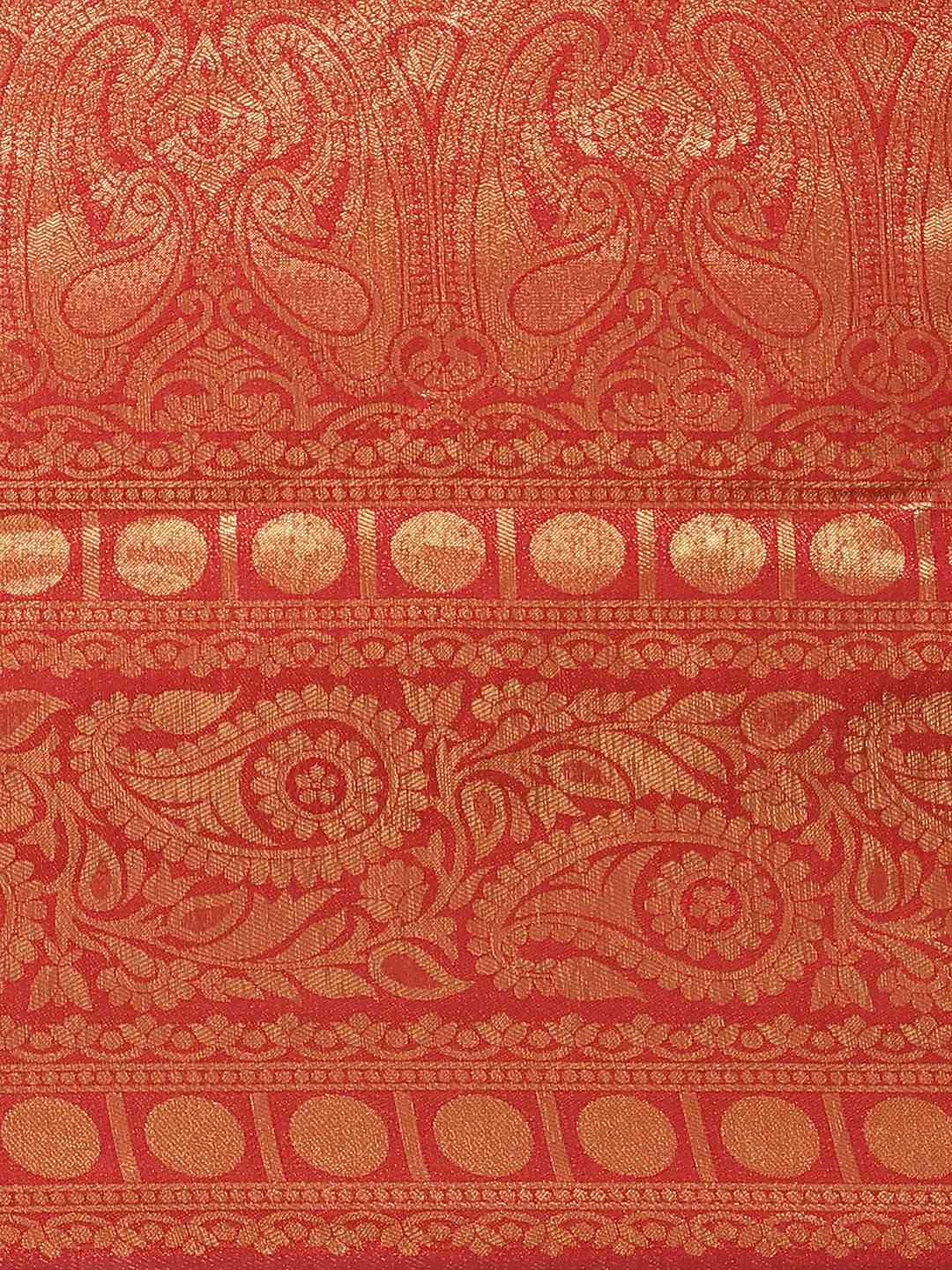 Exclusive  Red Colour Banarasi Silk Saree with Zari Work