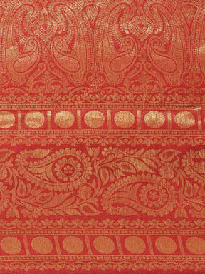 Exclusive  Red Colour Banarasi Silk Saree with Zari Work