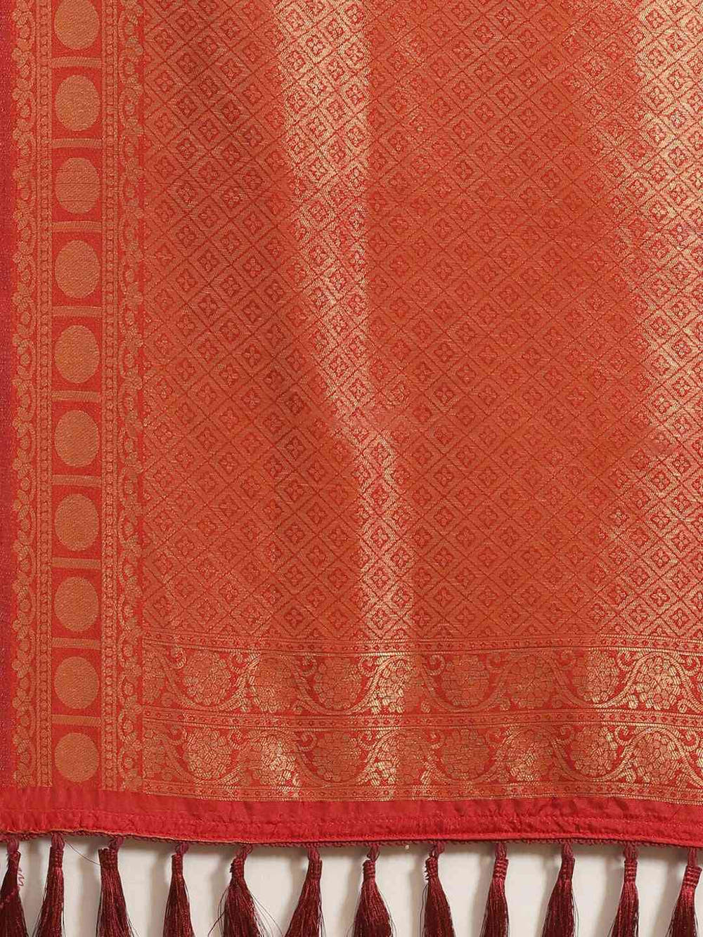 Exclusive  Red Colour Banarasi Silk Saree with Zari Work