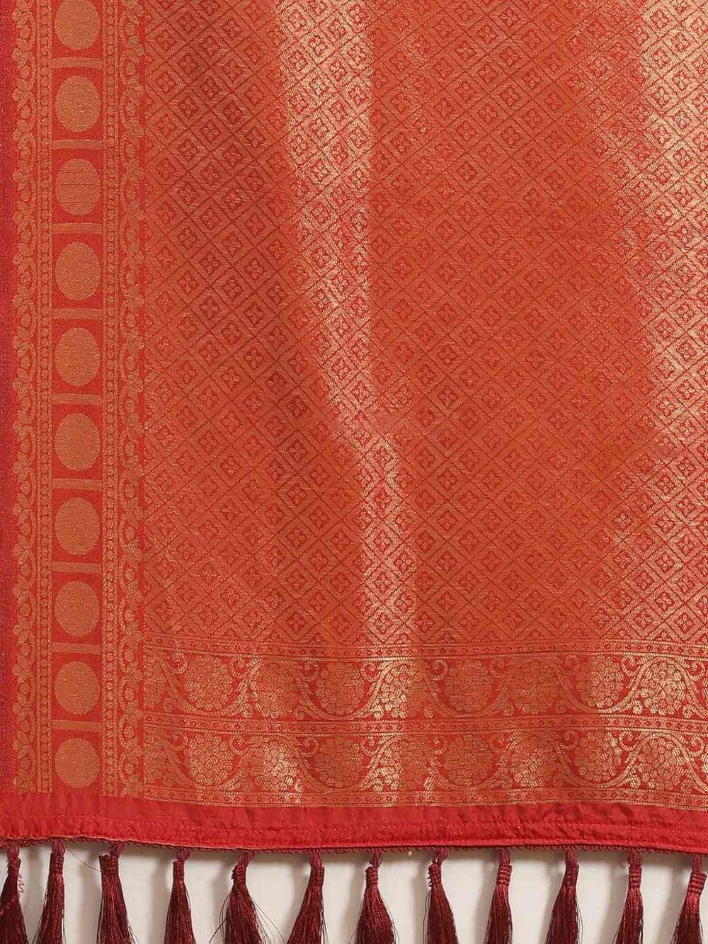 Exclusive  Red Colour Banarasi Silk Saree with Zari Work