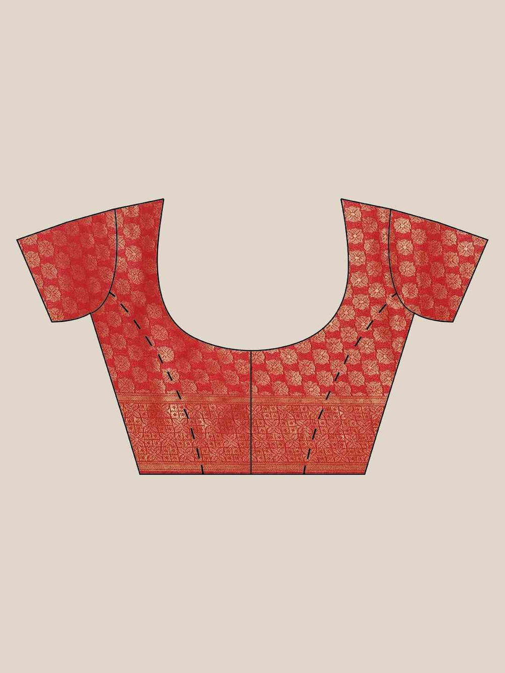  Maroon & Golden Zari Kanjivaram Saree