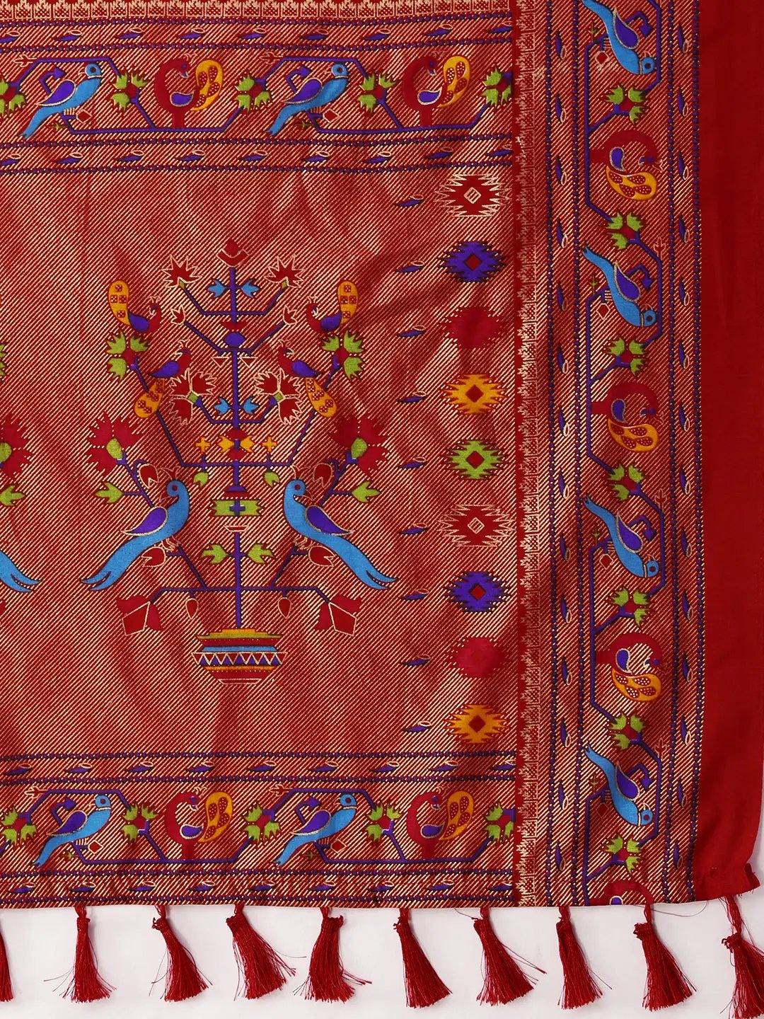 Design Soft Chanderi Silk Patola Festive Wear Saree