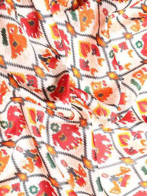 Design Soft Chanderi Silk Patola Design Festive Wear Saree