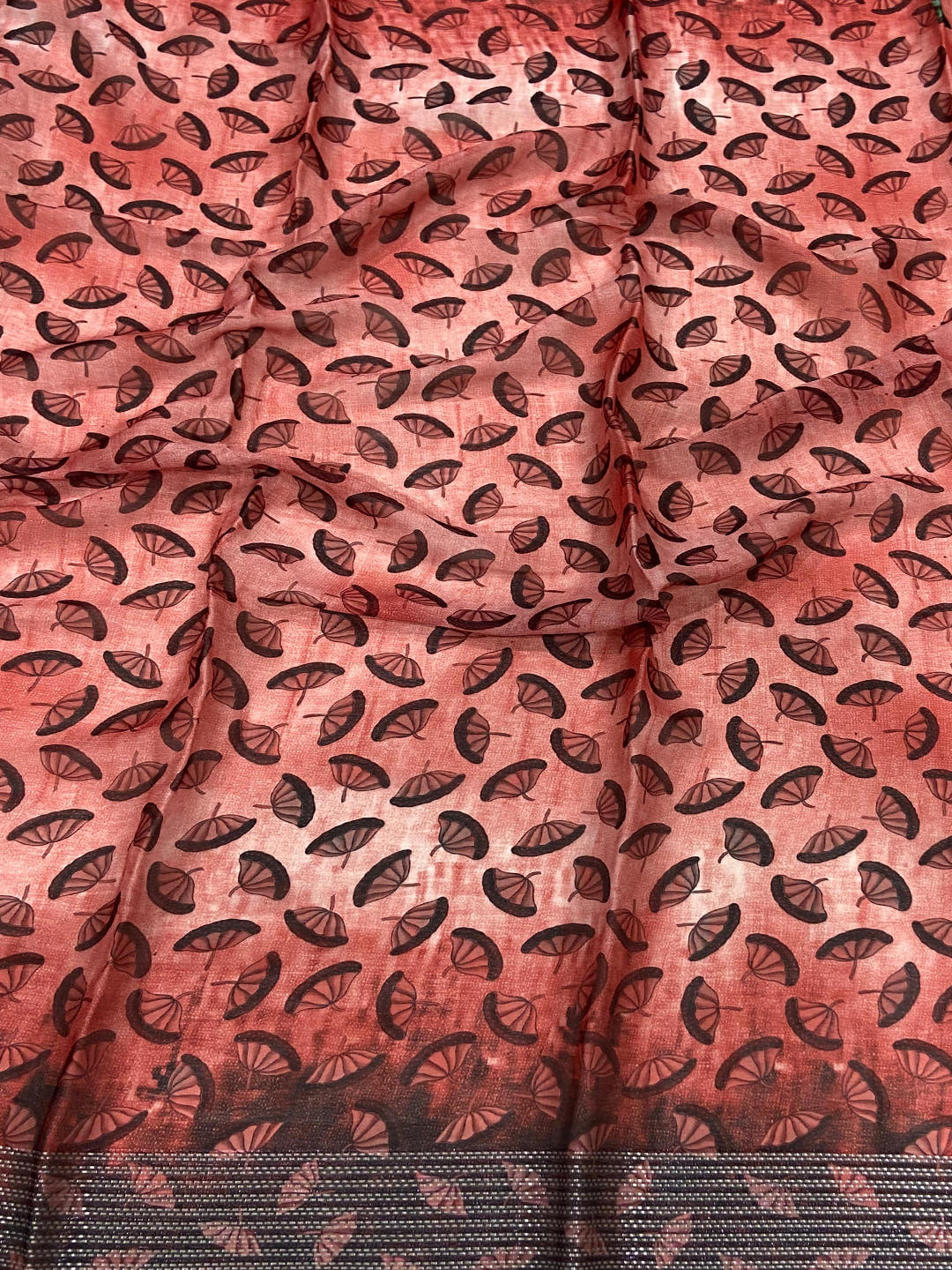 Pink Georgette Pichwai Print Saree