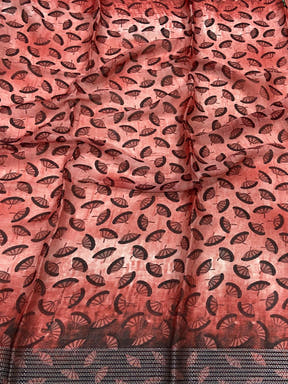Pink Georgette Pichwai Print Saree