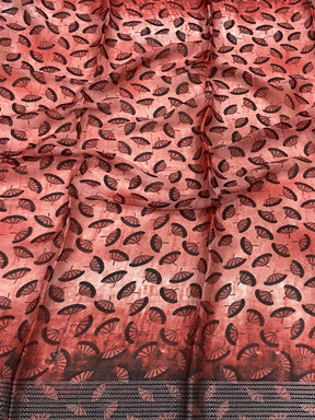 Pink Georgette Pichwai Print Saree