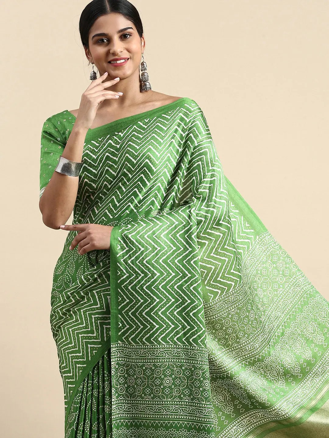 Designer Soft Manipuri Silk Foil Saree for Festive Wear   collapse