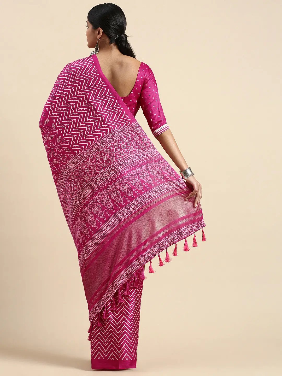 Designer Soft Manipuri Silk Foil Saree for Festive Wear