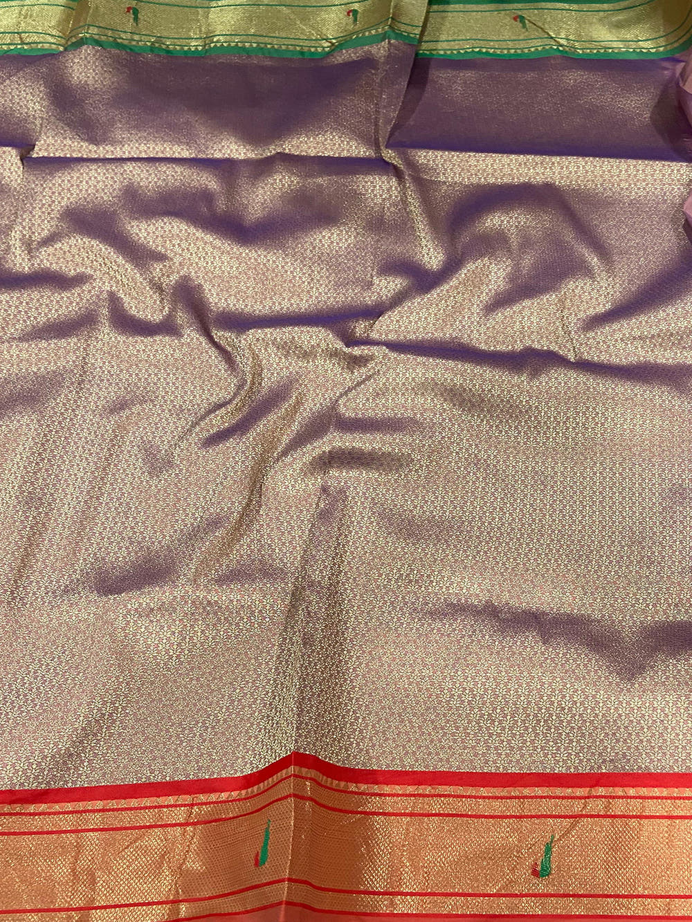 Pink Paithani Ganga Jamuna Broder Saree

