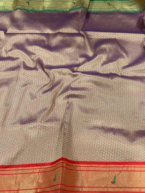 Pink Paithani Ganga Jamuna Broder Saree

