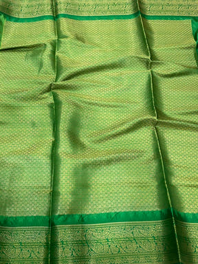 Green Kovai Rettapet Border Geometric Saree
