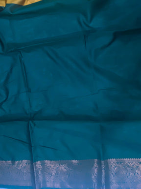 Mustard Tussar Silk Ikkat Weaving Saree

