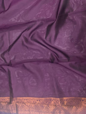 Lavender Tussar Silk Ikkat Weaving Saree


