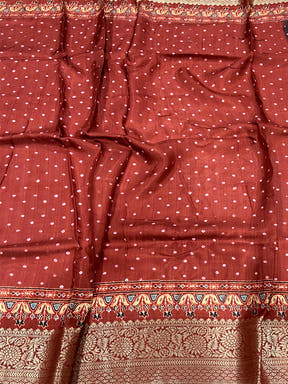 Black Graceful Bandhej Silk Saree