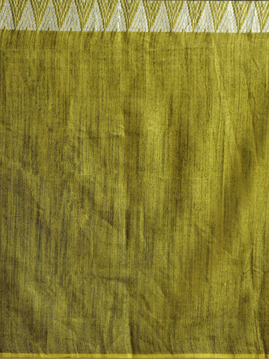  Beautiful Olive Linen Blend Woven Design& Zari Saree