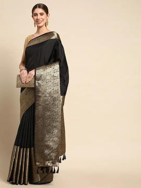  Kanjivaaram Zari Pattu Border Banarasi Silk Saree