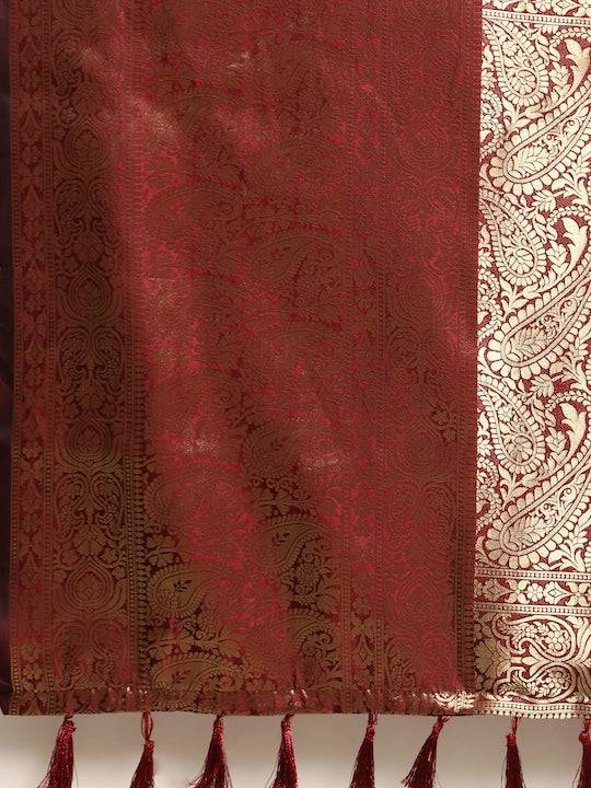  Kanjivaaram Zari Pattu Border Banarasi Silk Saree