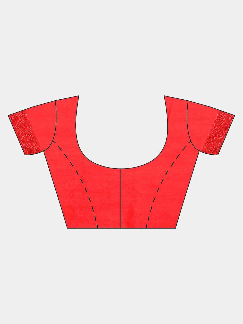  Embellished Poly Silk Red Saree with Blouse