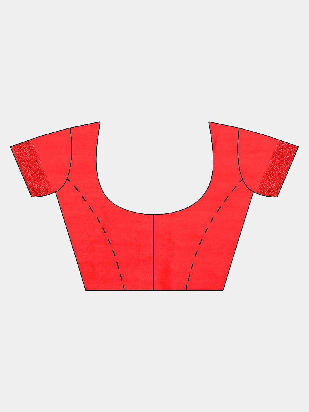  Embellished Poly Silk Red Saree with Blouse