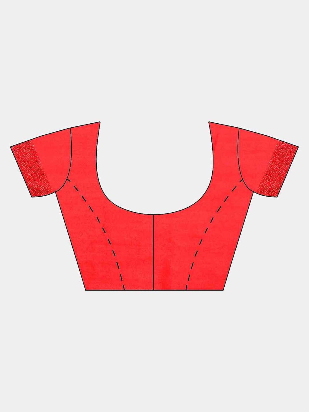  Embellished Poly Silk Red Saree with Blouse