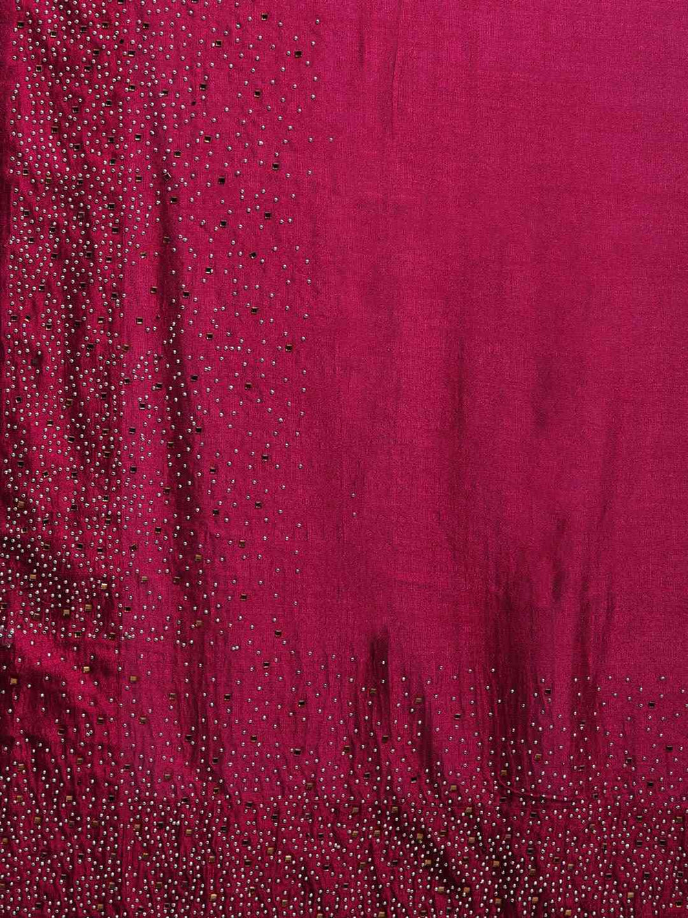  Embellished Maroon colour  Poly Silk Saree 