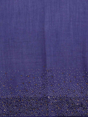 Exclusive  Embellished Navy Blue Colour Poly Silk Saree