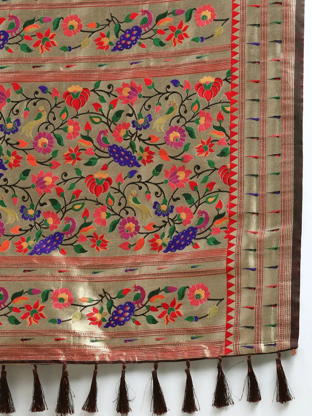  Yevla Paithani Minakari Silk Saree