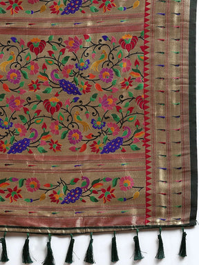 Yevla Paithani Minakari Silk Saree