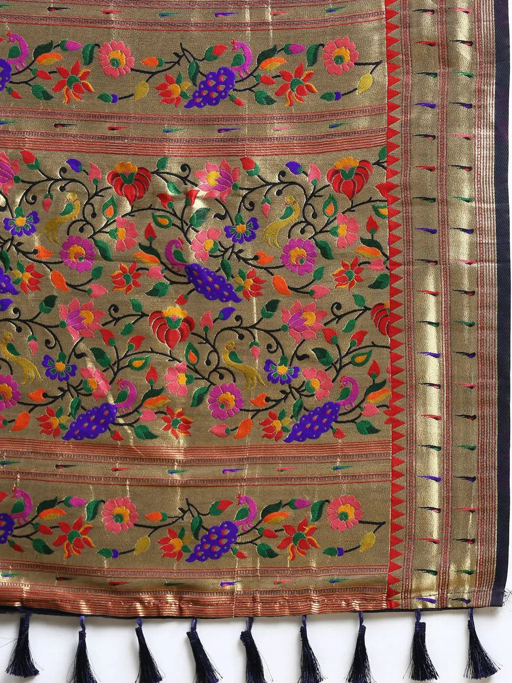 Yevla Paithani Minakari Silk Saree 