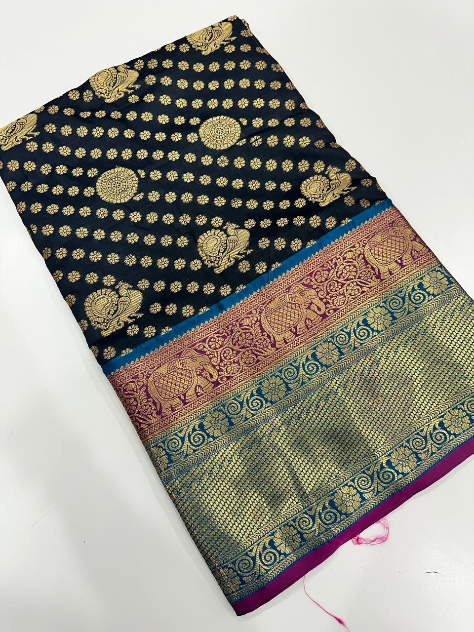Royal Radiance Banarasi Polka Zari Saree