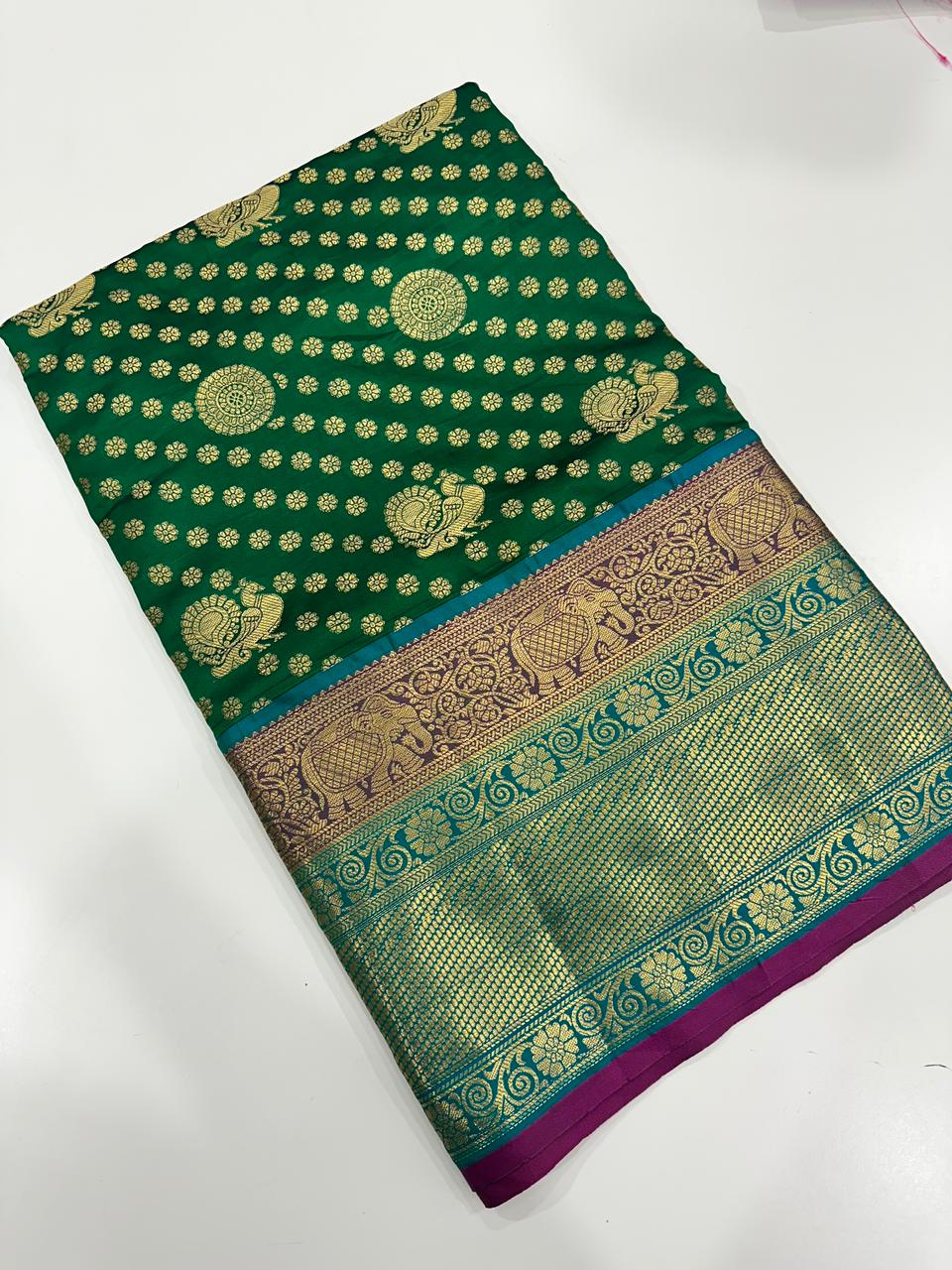 Classic Radiance Banarasi Polka Zari Saree