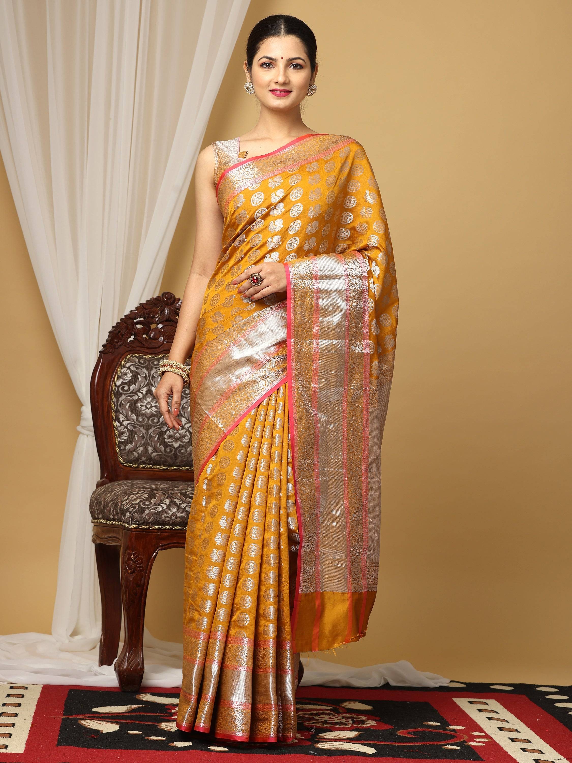 Kanjivaaram Soft Silk Saree With Zari More Silkka work Vastranand 
