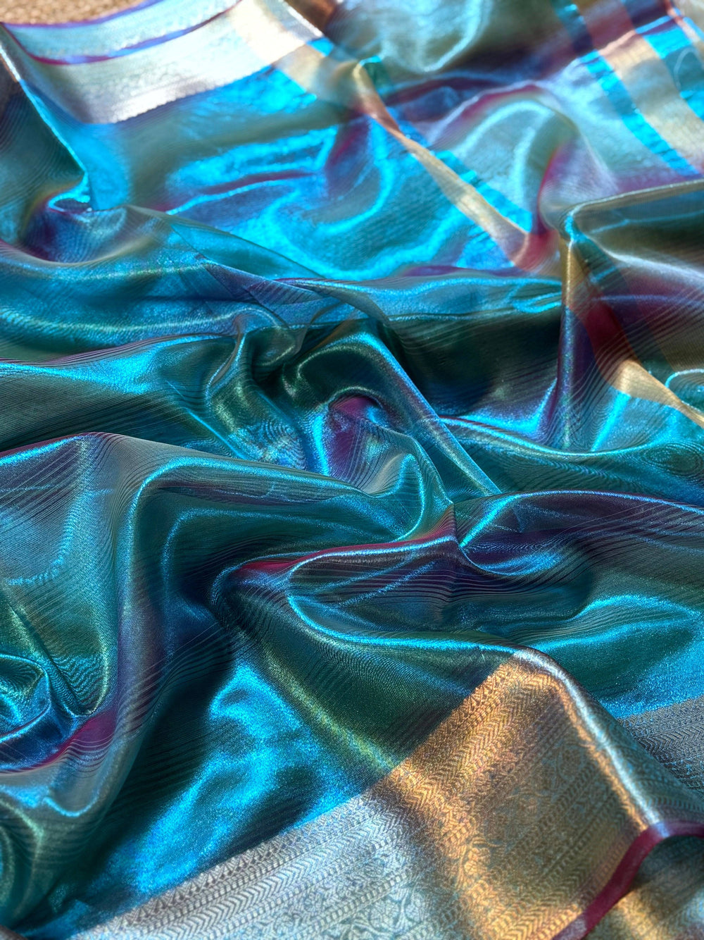Radiance Dual Tone Tissue Silk Saree