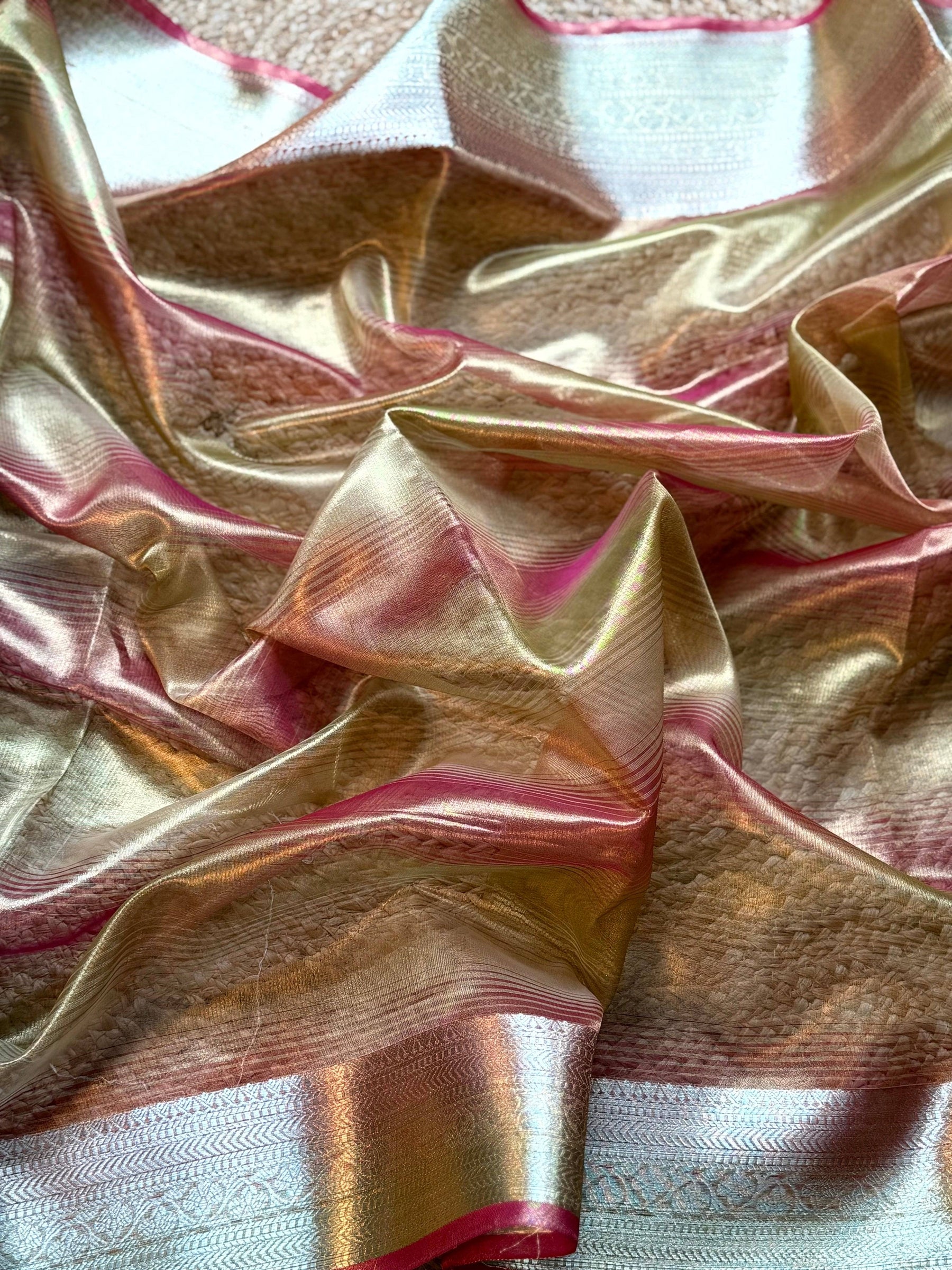 Radiance Dual Tone Tissue Silk Saree