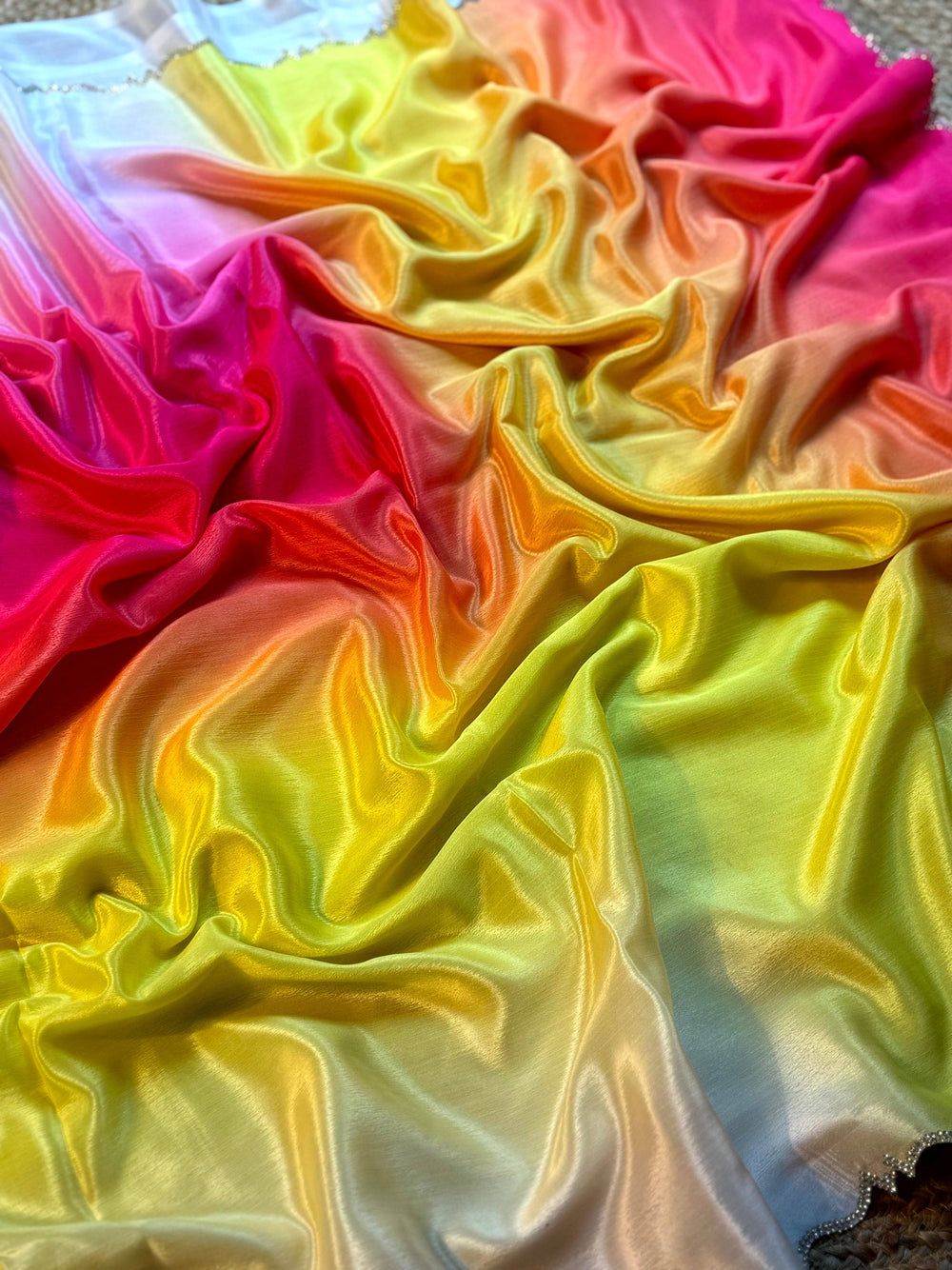 Radiant Soft Chiffon Ombre Print Saree