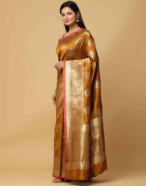  Pure Banarasi Katan Silk Kanchi Zari Weaving Saree