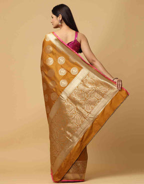 Pure Banarasi Katan Silk Kanchi Zari Weaving Saree