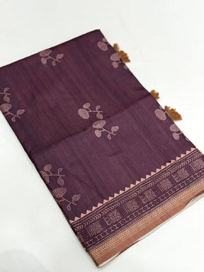 Tussar Ghicha Silk Bandhani Print Saree