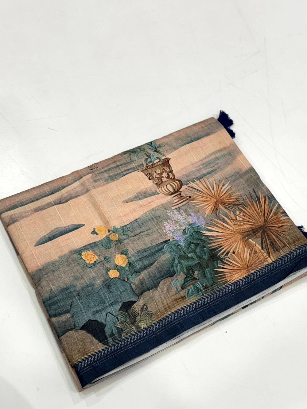 Artistry Tussar Ghicha Silk Art Work Saree