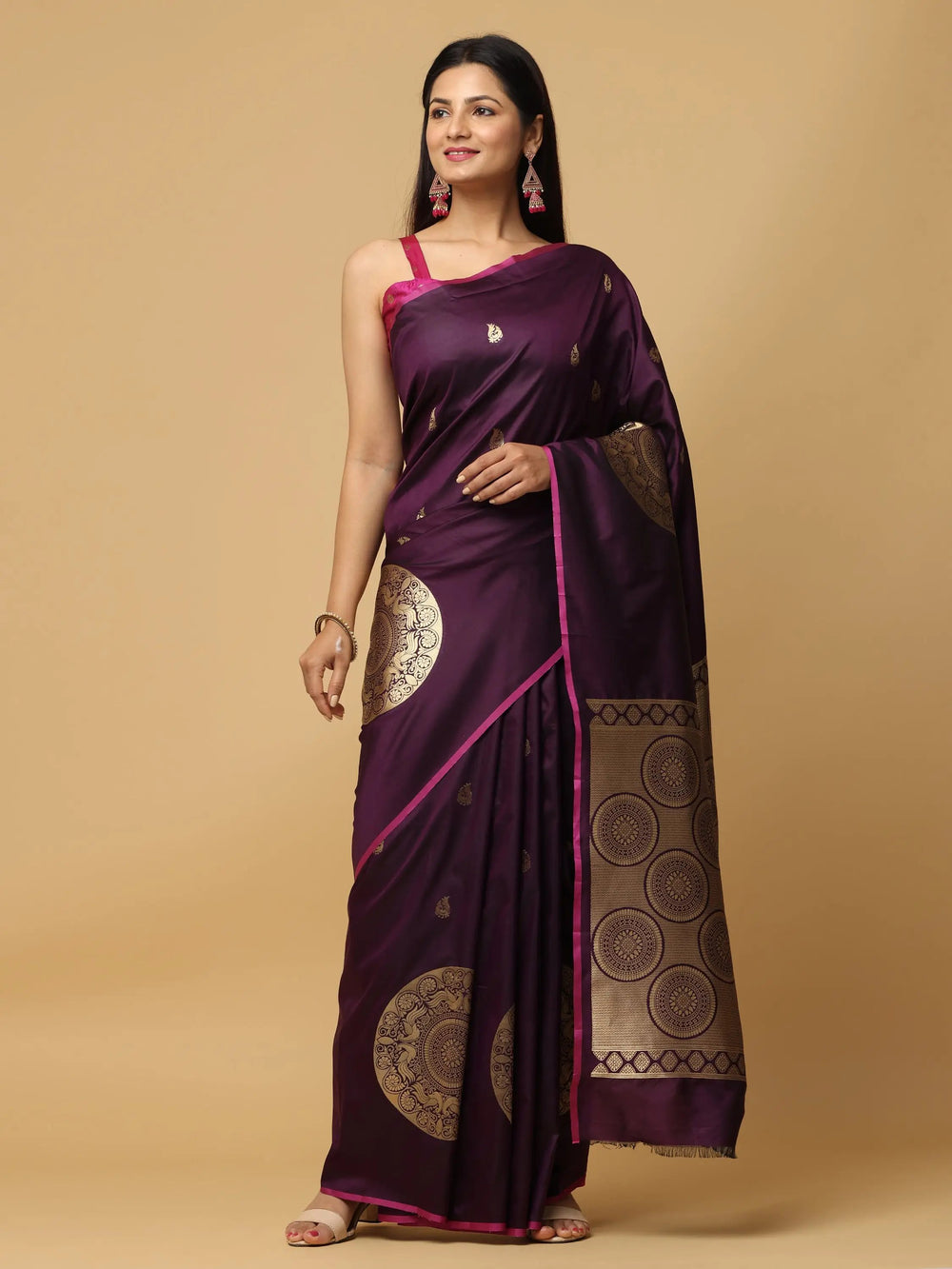  Pure Banarasi Katan Silk Kanchi Zari Weaving Saree