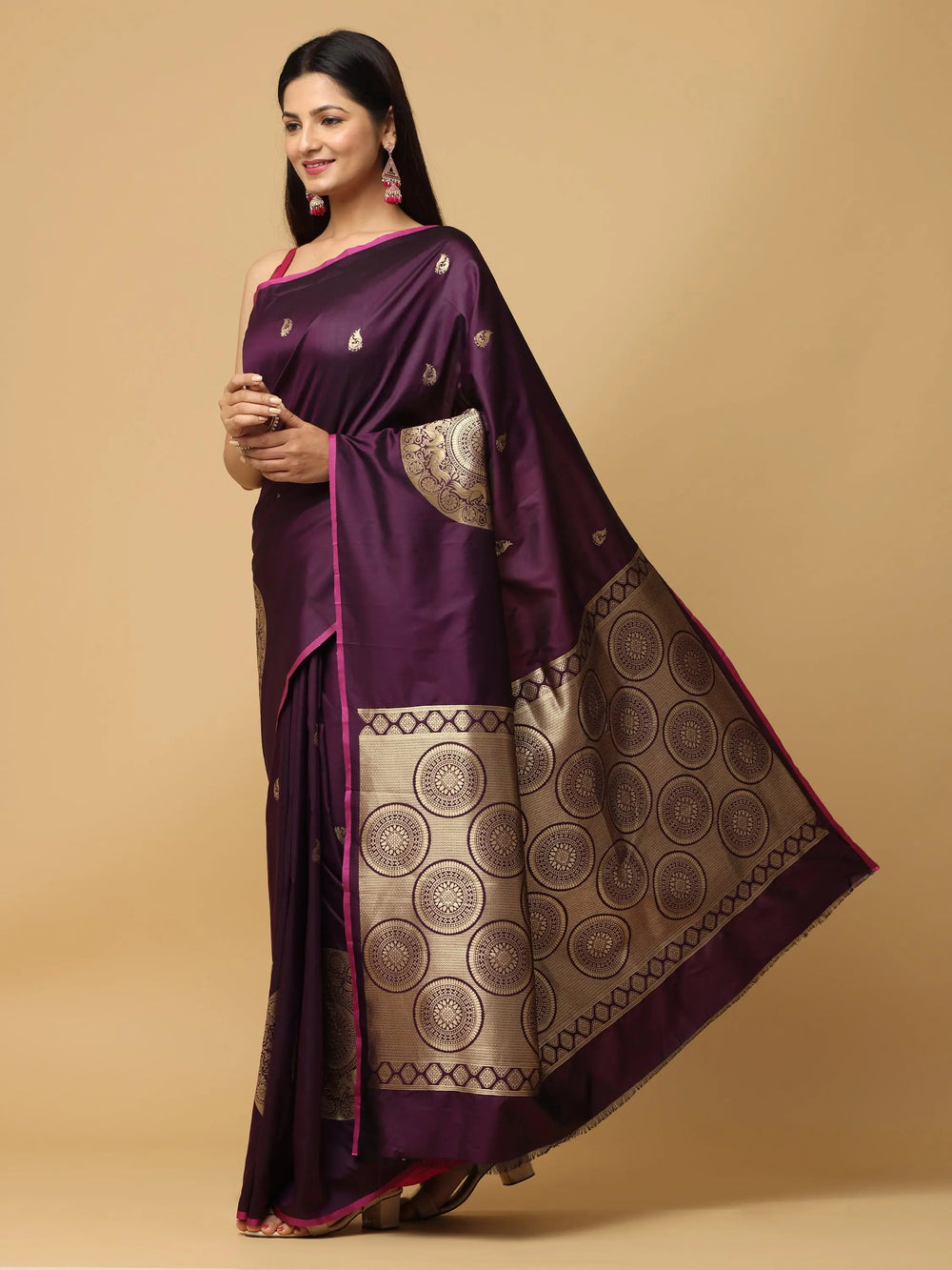  Pure Banarasi Katan Silk Kanchi Zari Weaving Saree
