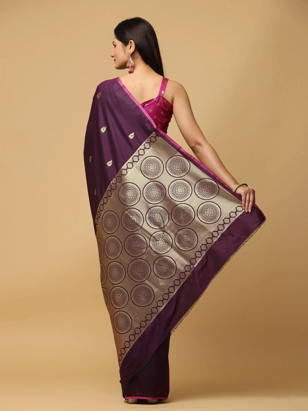  Pure Banarasi Katan Silk Kanchi Zari Weaving Saree