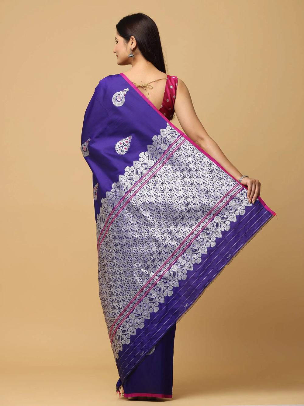  Pure Banarasi Katan Silk Kanchi Zari Weaving Saree