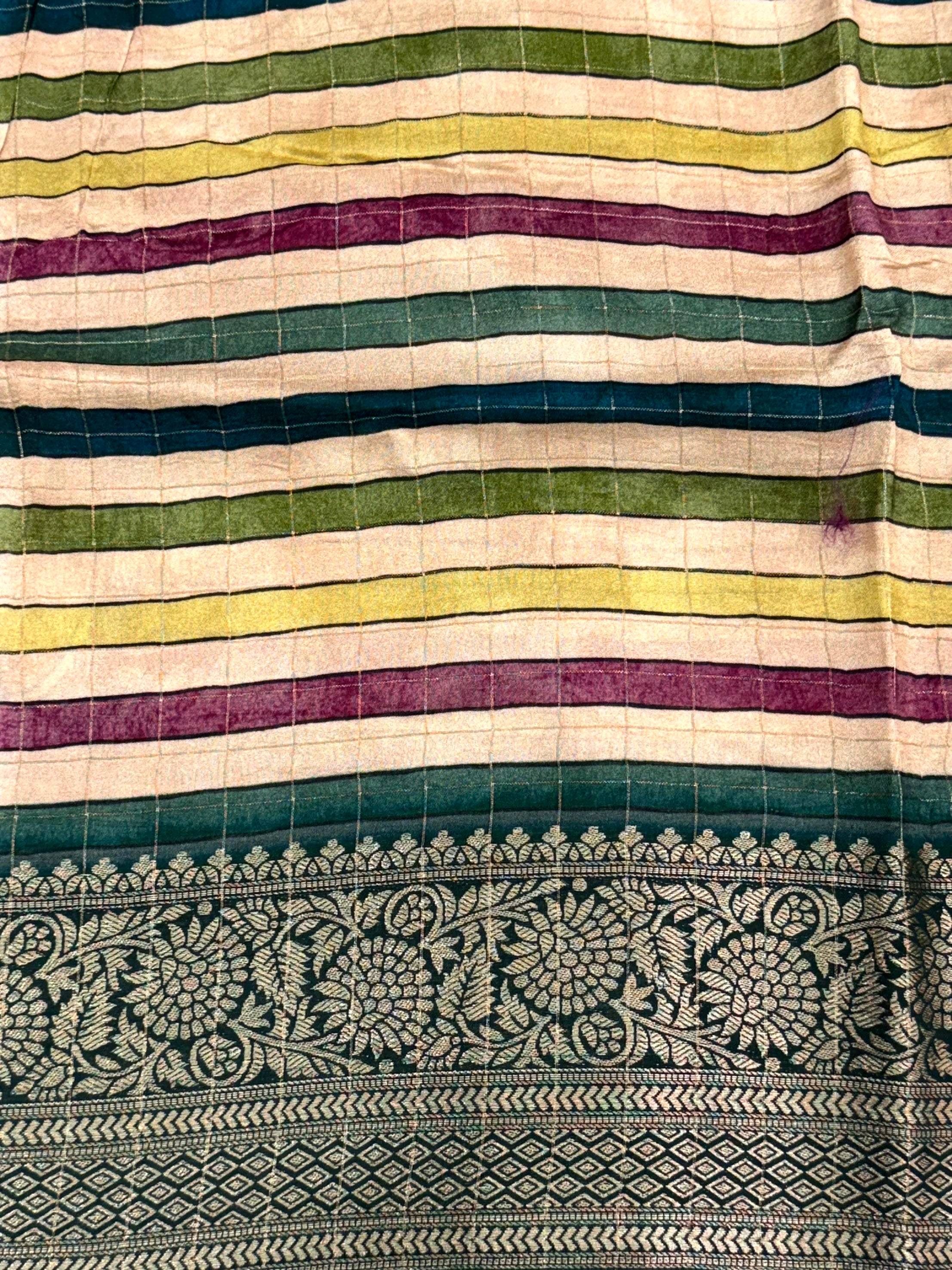 Navy Blue Pure Viscose Kalalmkari Print Saree